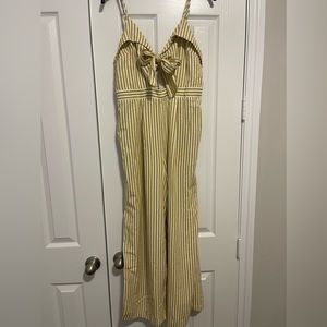 Striped Wide Leg Jumpsuit - Size Medium